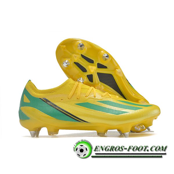 Adidas Chaussures de Foot X Crazyfast1 SG Jaune/Vert