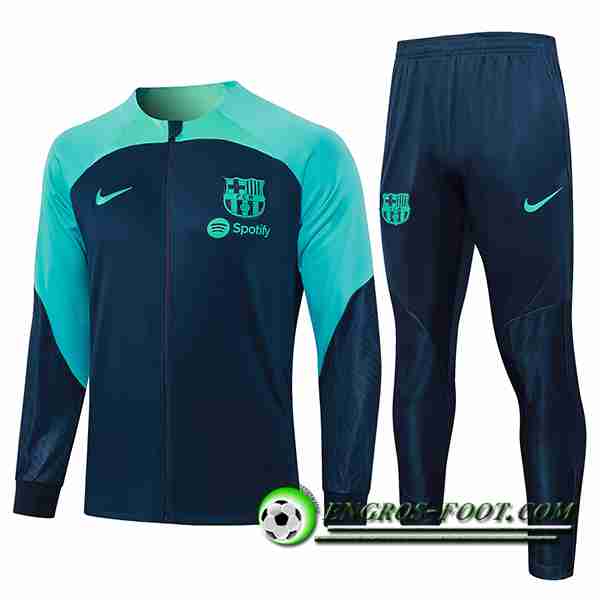 Ensemble Survetement de Foot - Veste FC Barcelone Bleu Marine 2023/2024