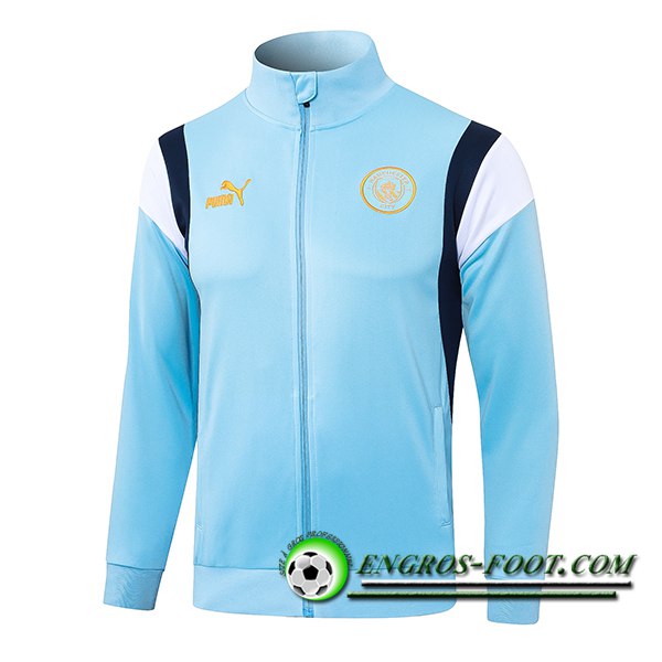 Veste Foot Manchester City Bleu Clair 2023/2024 -02