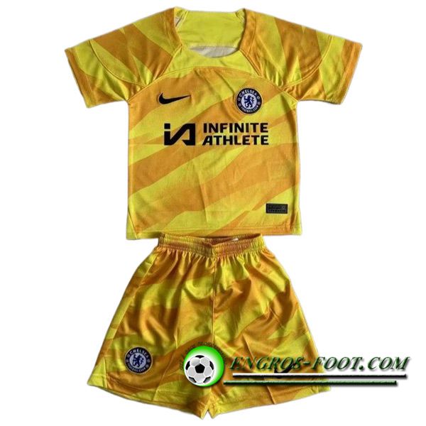 Maillot de Foot FC Chelsea Enfant Gardien de But Jaune 2023/2024