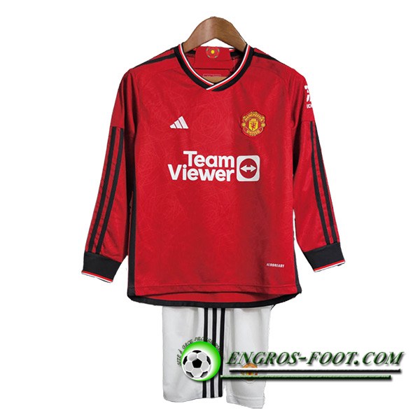 Maillot de Foot Manchester United Enfant Domicile Manches Longues 2023/2024