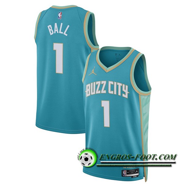 Maillot Charlotte Hornets (BALL #1) 2023/24 Bleu -02