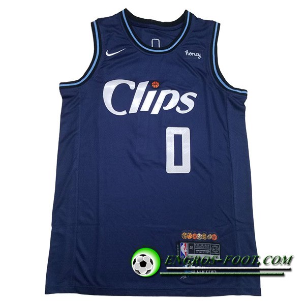 Maillot Los Angeles Clippers (WESTBROOK #0) 2023/24 Bleu Foncé