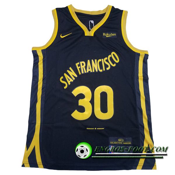 Maillot Golden State Warriors (CURRY #30) 2023/24 Noir/Jaune -02