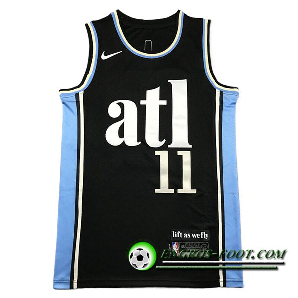 Maillot Atlanta Hawks (YOUNG #11) 2023/24 Noir/Bleu