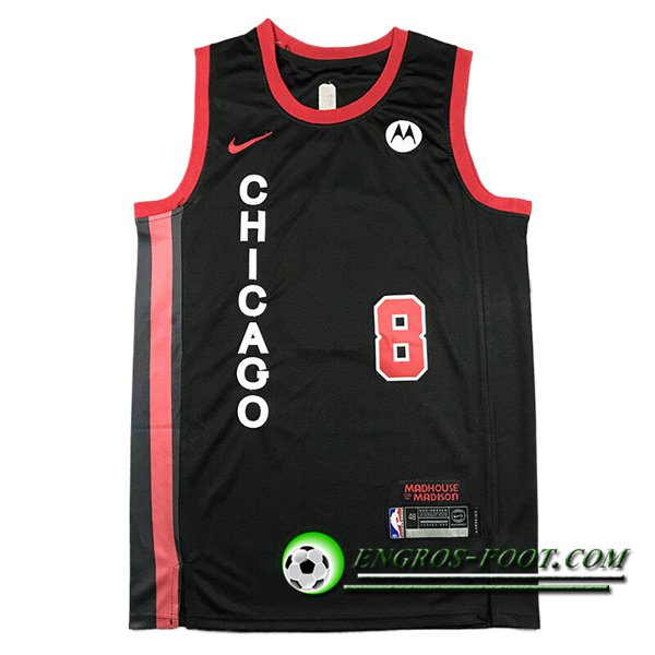 Maillot Chicago Bulls (LAVINE #8) 2023/24 Noir/Rouge