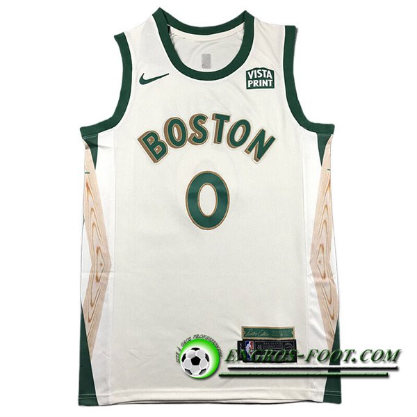 Maillot Boston Celtics (TATUM #0) 2023/24 Blanc/Vert