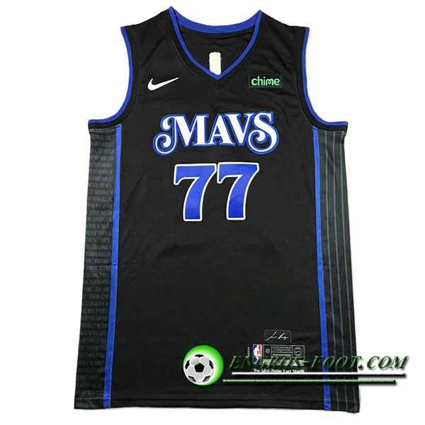 Maillot Dallas Mavericks (DONCIC #77) 2023/24 Noir/Bleu