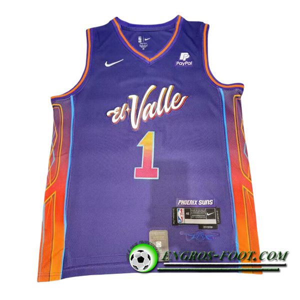 Maillot Phoenix Suns (BOOKER #1) 2023/24 Pourpre/Rouge