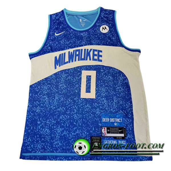 Maillot Milwaukee Bucks (LILLARD #0) 2023/24 Bleu