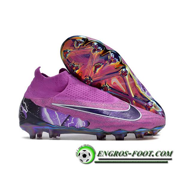 Nike Chaussures de Foot Phantom GX Elite DF Link FG Noir/Pourpre