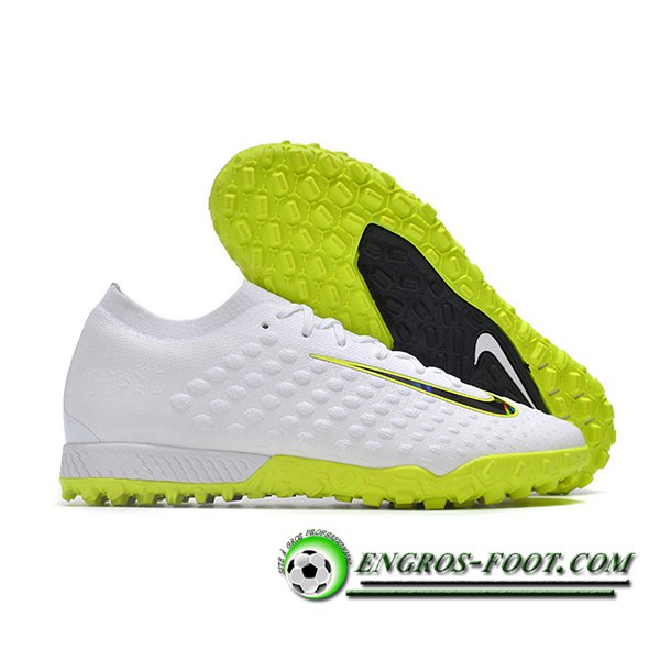 Nike Chaussures de Foot Phantom Ultra Venom TF Blanc/Jaune