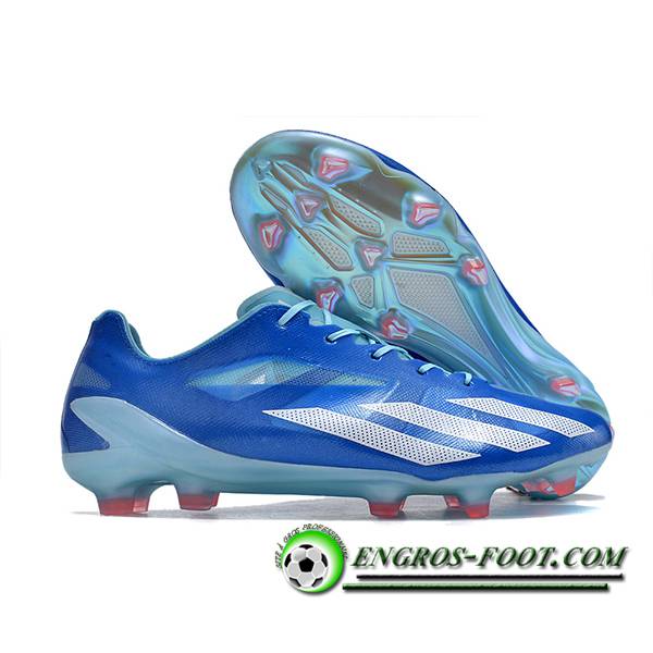 Adidas Chaussures de Foot X CRAZYFAST.1 LL FG Bleu/Blanc -02