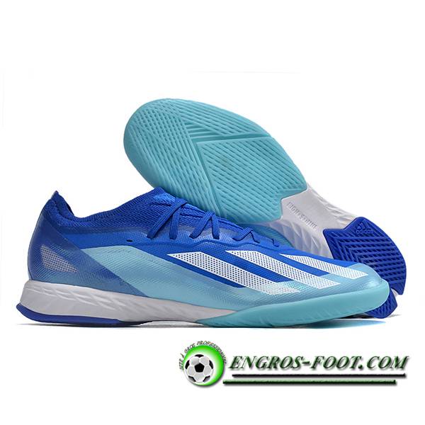 Adidas Chaussures de Foot X CRAZYFAST.1 IC BOOTS Bleu/Blanc -02