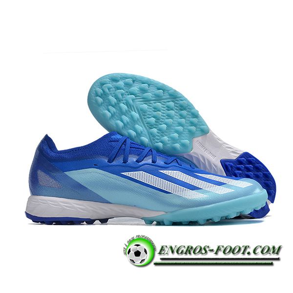 Adidas Chaussures de Foot X CRAZYFAST.1 TF BOOTS Bleu/Blanc -02