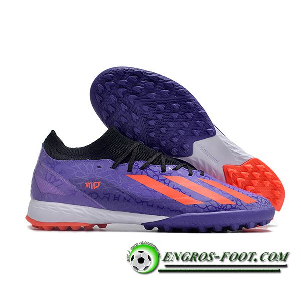 Adidas Chaussures de Foot X CRAZYFAST.1 TF BOOTS Pourpre/Rouge -02