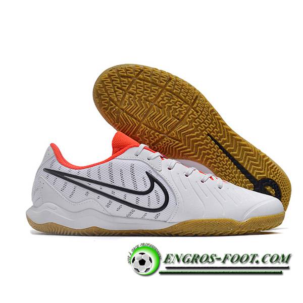 Nike Chaussures de Foot Legend 10 Academy IC Blanc/Rouge