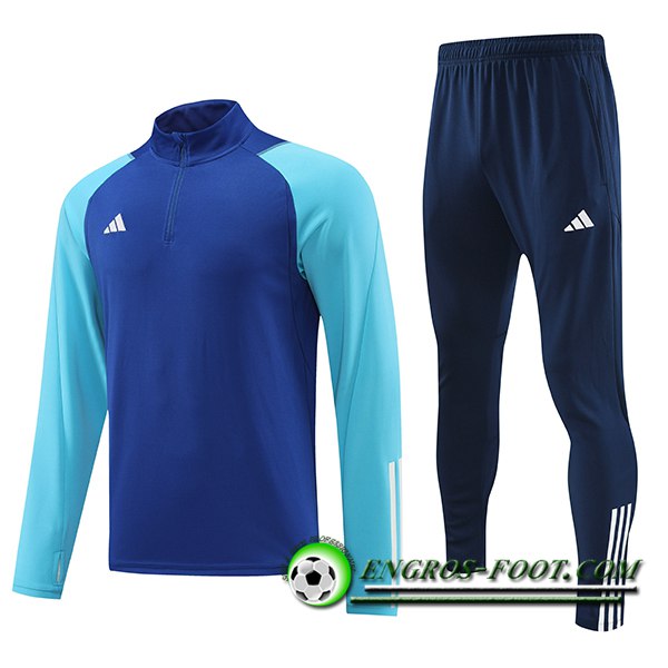 Ensemble Survetement de Foot Adidas Bleu 2023/2024 -02