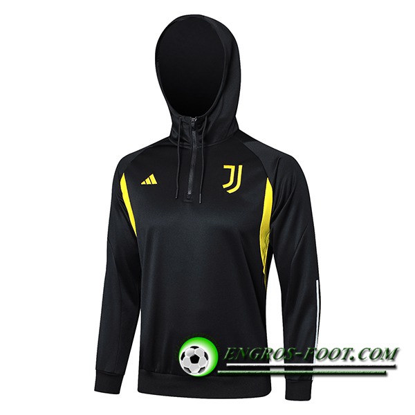 Sweatshirt Training Capuche Juventus Noir/Jaune 2023/2024