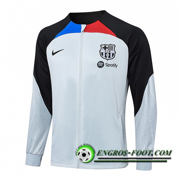 Veste Foot FC Barcelone Blanc/Noir 2023/2024