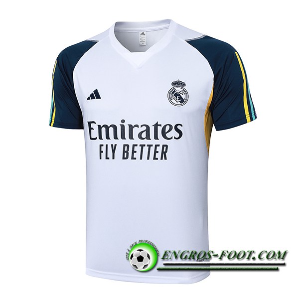 Polo Foot Real Madrid Blanc/Bleu 2023/2024