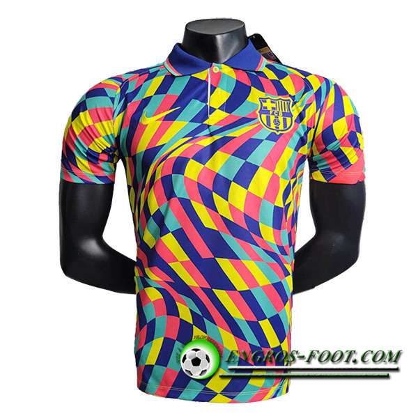 Polo Foot FC Barcelone Jaune/Bleu/Rose 2023/2024