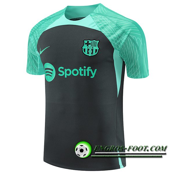 Training T-Shirts FC Barcelone Noir/Vert 2023/2024