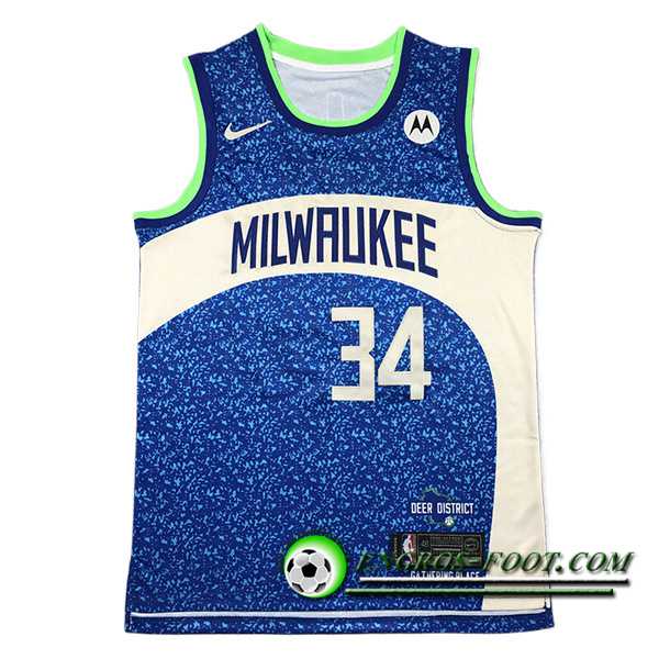 Maillot Milwaukee Bucks (ANTETOKOUNMPO #34) 2023/24 Bleu/Blanc -02