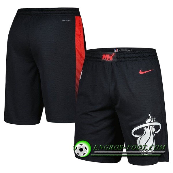 Shorts NBA Miami Heat 2023/24 Noir/Rouge -03