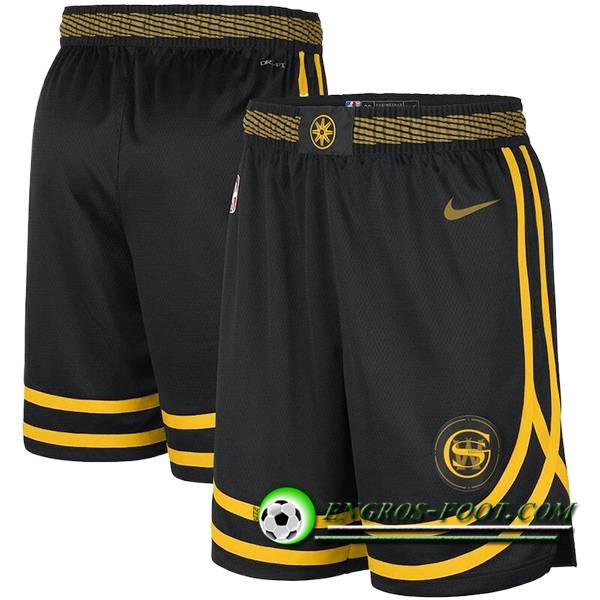 Shorts NBA Golden State Warriors 2023/24 Noir/Jaune