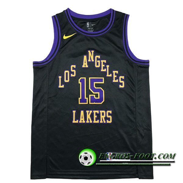 Maillot Los Angeles Lakers (REAVES #15) 2023/24 Noir/Pourpre/Jaune