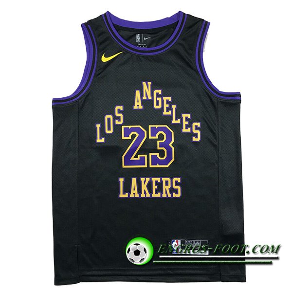 Maillot Los Angeles Lakers (JAMES #23) 2023/24 Noir/Pourpre/Jaune