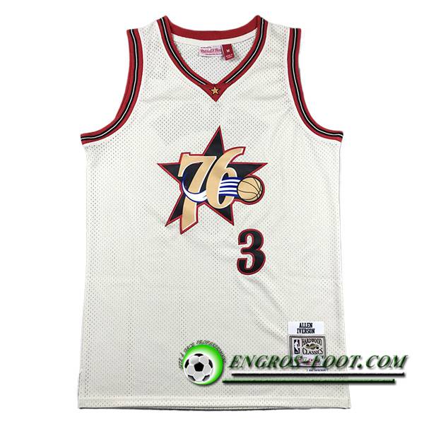 Maillot Philadelphia 76ers (IVERSON #3) 2023/24 Beige