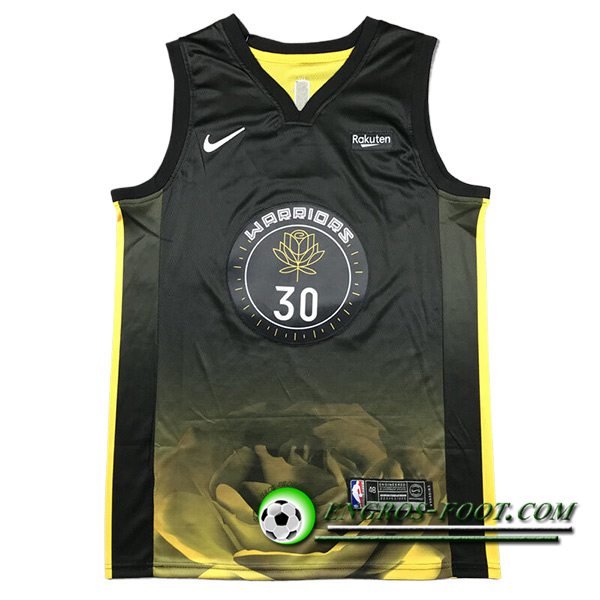 Maillot Golden State Warriors (CURRY #30) 2023/24 Noir/Jaune -04