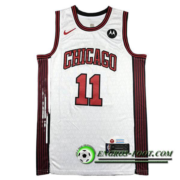 Maillot Chicago Bulls (DERDZAN #11) 2023/24 Blanc/Rouge