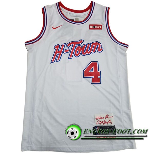 Maillot Houston Rockets (GREEN #4) 2023/24 Blanc/Rouge