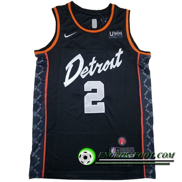 Maillot Detroit Pistons (CUNNINGHAM #2) 2023/24 Noir