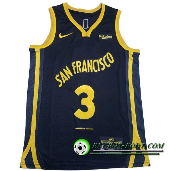 Maillot Golden State Warriors (PAUL #3) 2023/24 Noir/Jaune