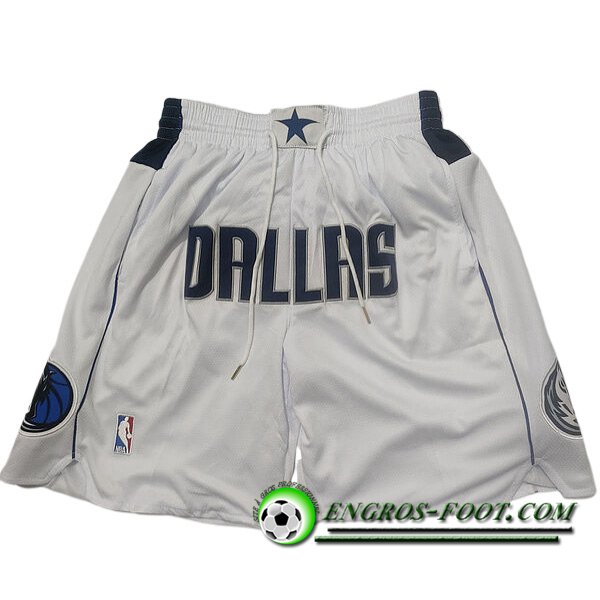 Shorts NBA Dallas Mavericks 2023/24 Blanc