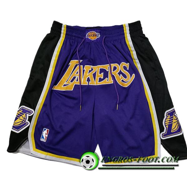 Shorts NBA Los Angeles Lakers 2023/24 Pourpre/Noir