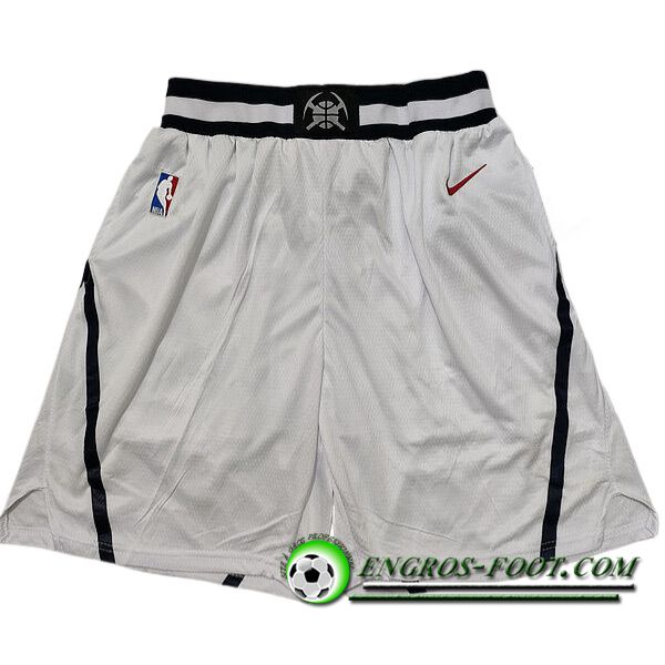 Shorts NBA Denver Nuggets 2023/24 Blanc/Noir