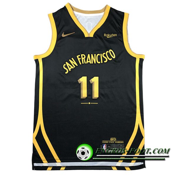 Maillot Golden State Warriors (THOMPSON #11) 2023/24 Noir/Jaune