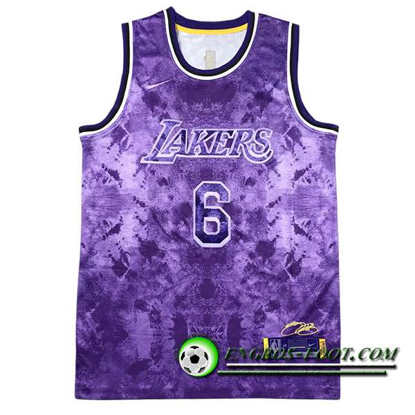 Maillot Los Angeles Lakers (JAMES #6) 2023/24 Pourpre -04