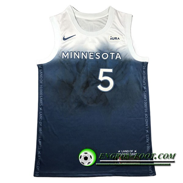 Maillot Minnesota Timberwolves (EDWARDS #5) 2023/24 Blanc/Bleu