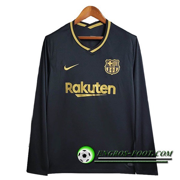 Maillot de Foot FC Barcelone Retro Exterieur Manches Longues 2020/2021