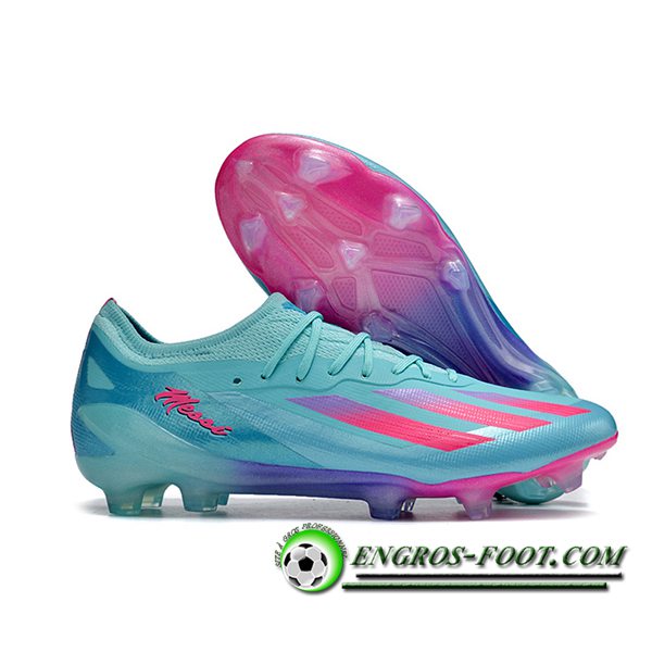 Adidas Chaussures de Foot X CRAZYFAST MESSI.1 FG BOOTS Bleu/Rose/Pourpre