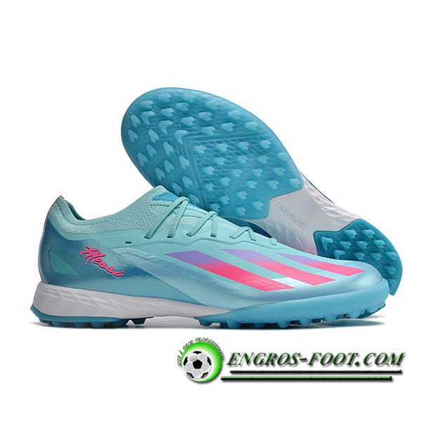 Adidas Chaussures de Foot X CRAZYFAST.1 TF BOOTS Bleu/Rose