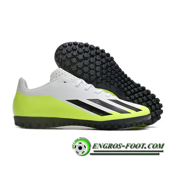 Adidas Chaussures de Foot X GHOSTED.4 TF Blanc/Jaune/Noir