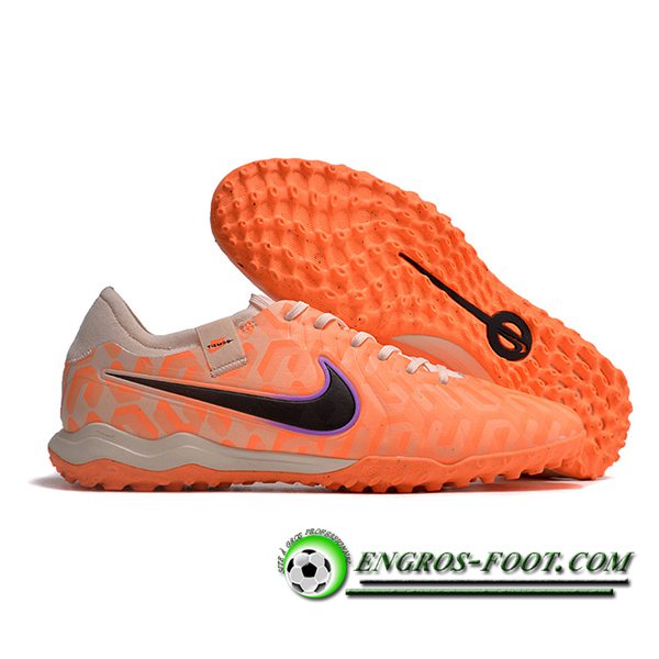 Nike Chaussures de Foot Tiempo Legend X PRO TF Orange/Pourpre