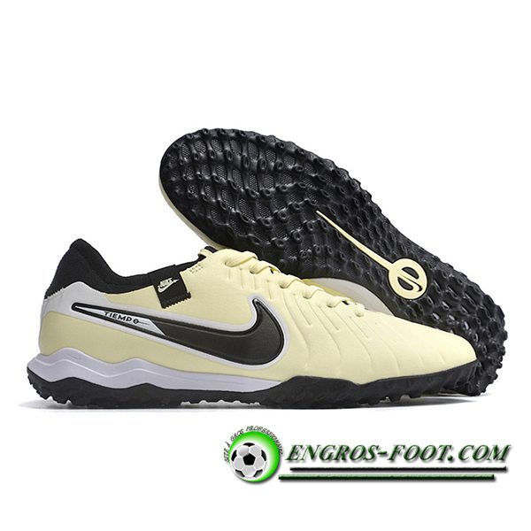 Nike Chaussures de Foot Tiempo Legend X PRO TF Jaune/Noir